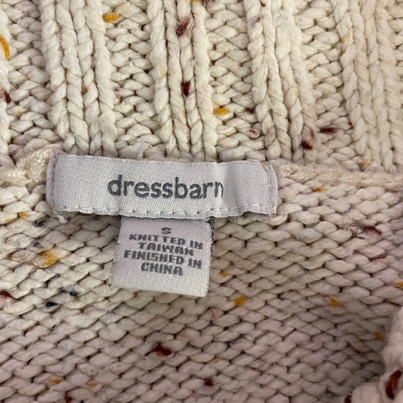 Cute Beige Cowl Neck Sweater with Colorful Rainbow Flecks - Picture 9 of 10